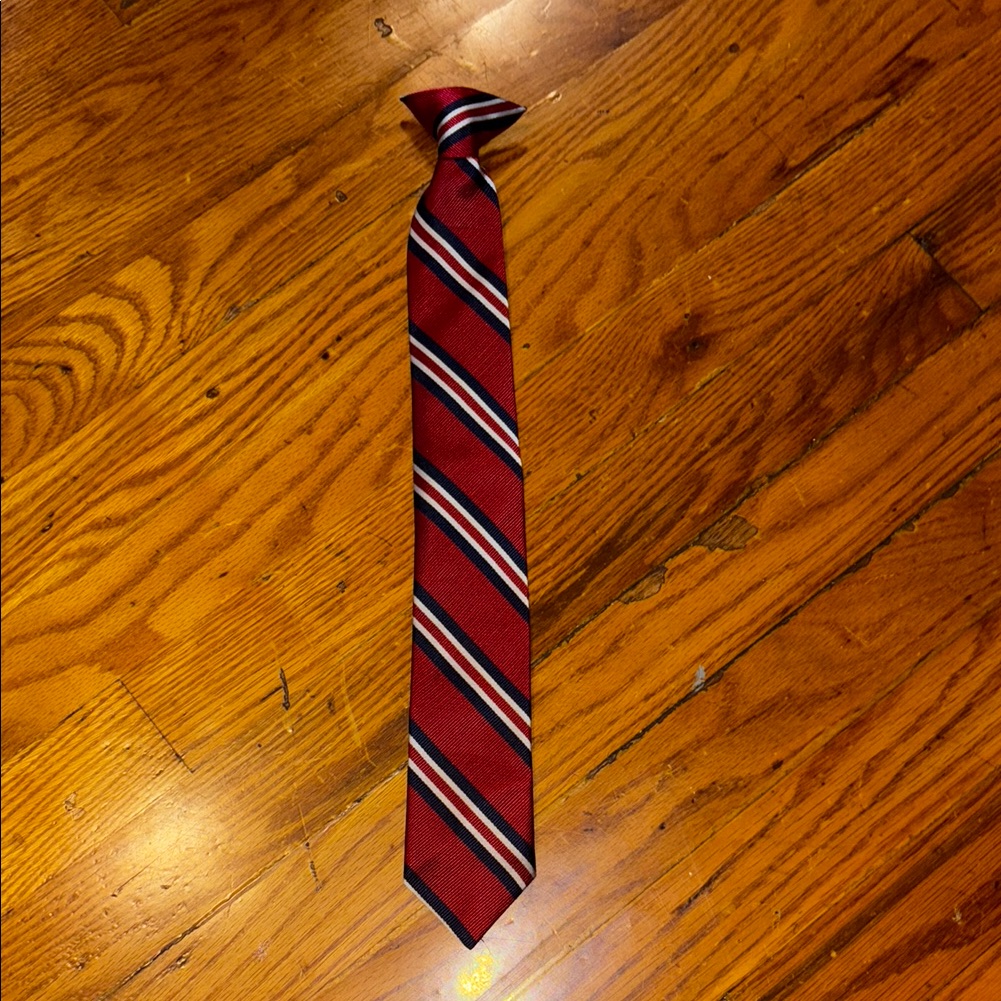 Classic Red Striped Tie